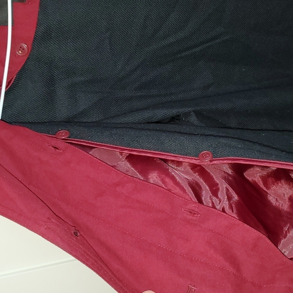 Gallery Petite Red Trench Coat, Size 6 - Picture 4 of 6